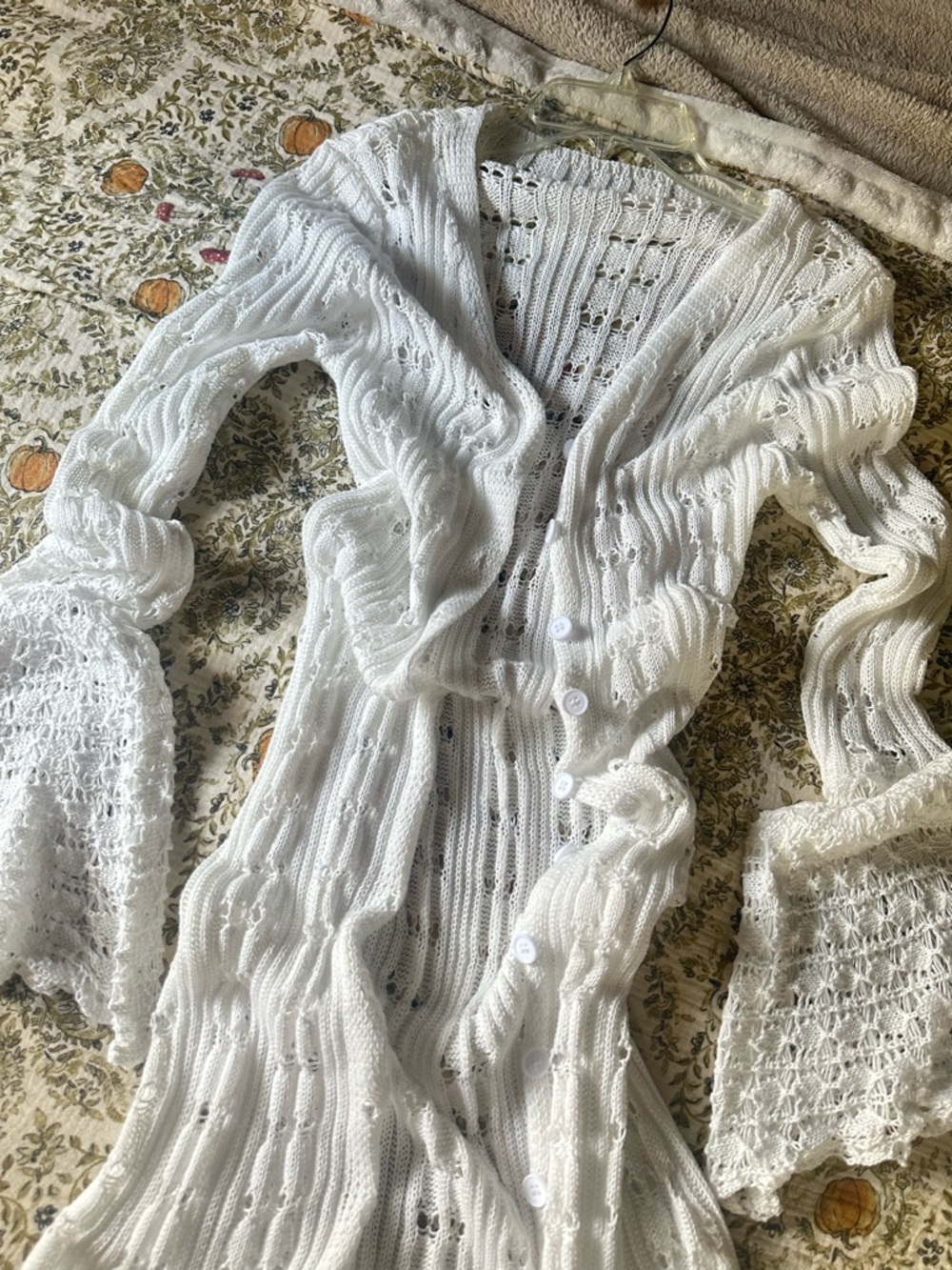 boho knit long cardigan